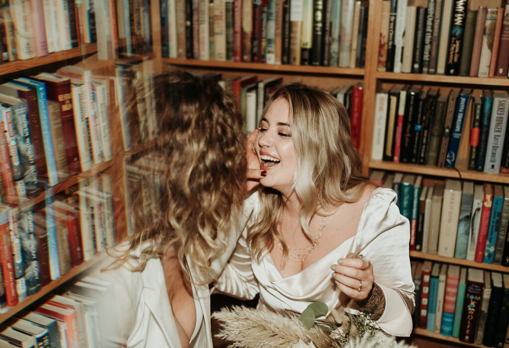 couple posing for their elopement portraits