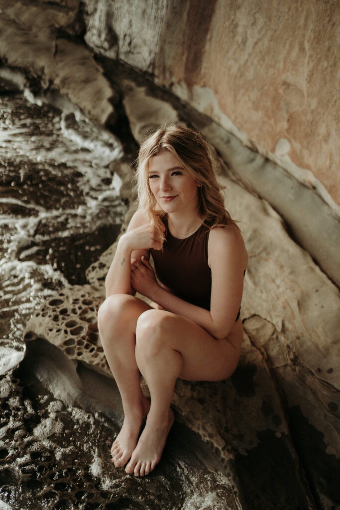 woman posing for her empowerment boudoir session 