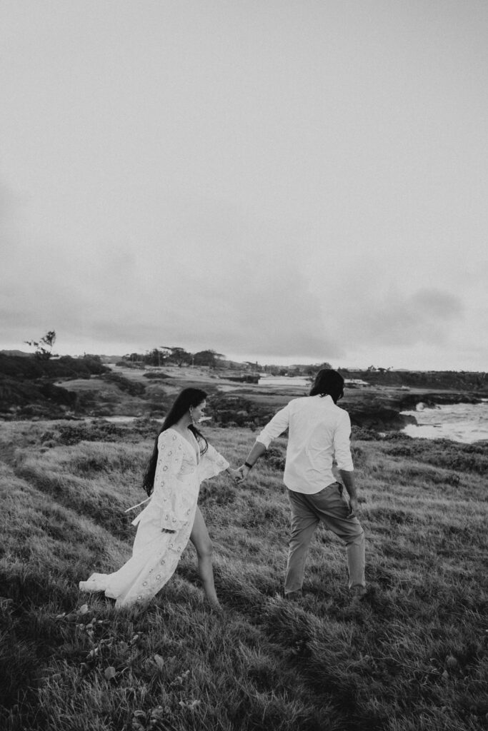 couple posing for their elopement pictures in Barbados