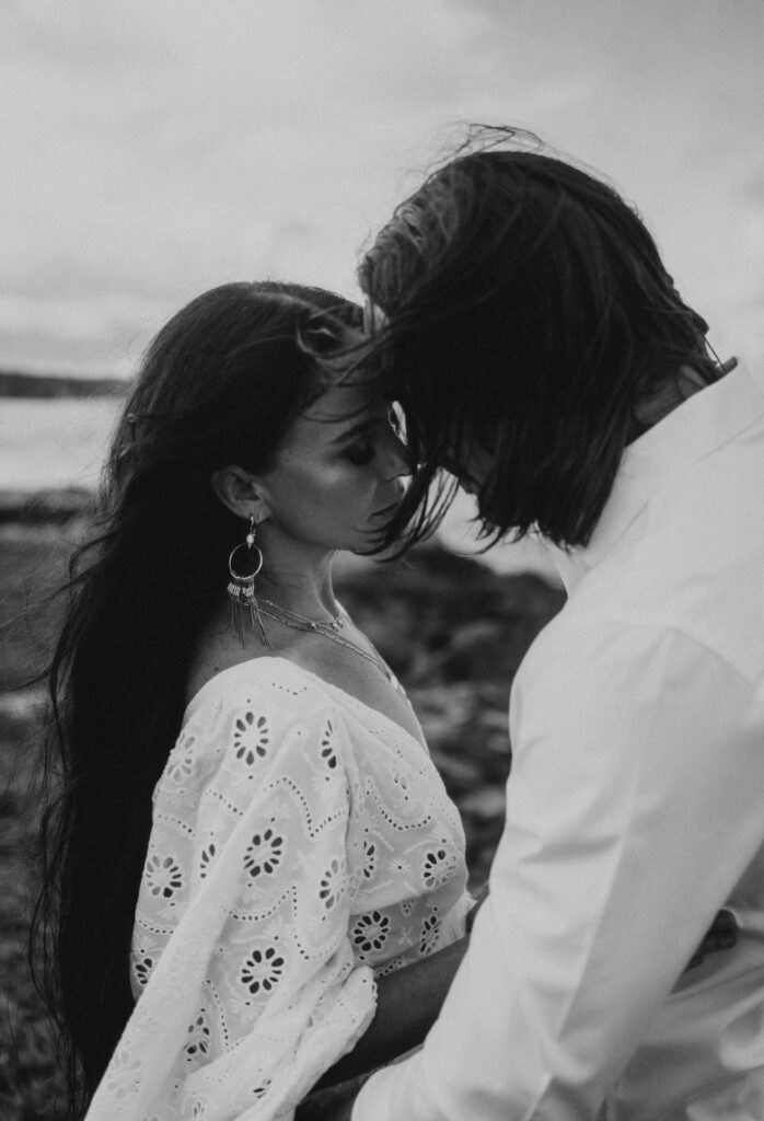 couple posing for their elopement pictures in Barbados