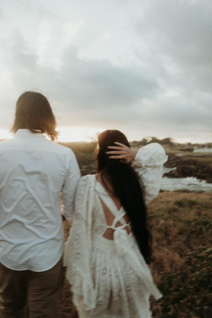 couple posing for their elopement pictures in Barbados