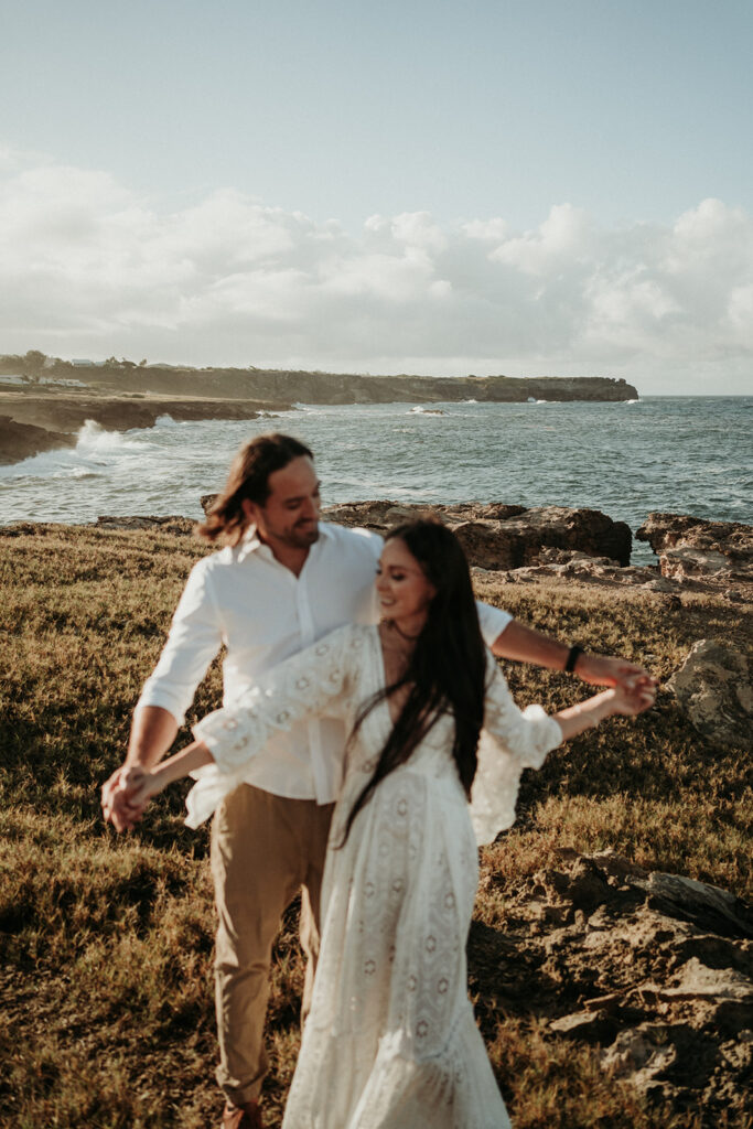 couple posing for their wedding pictures in Barbados