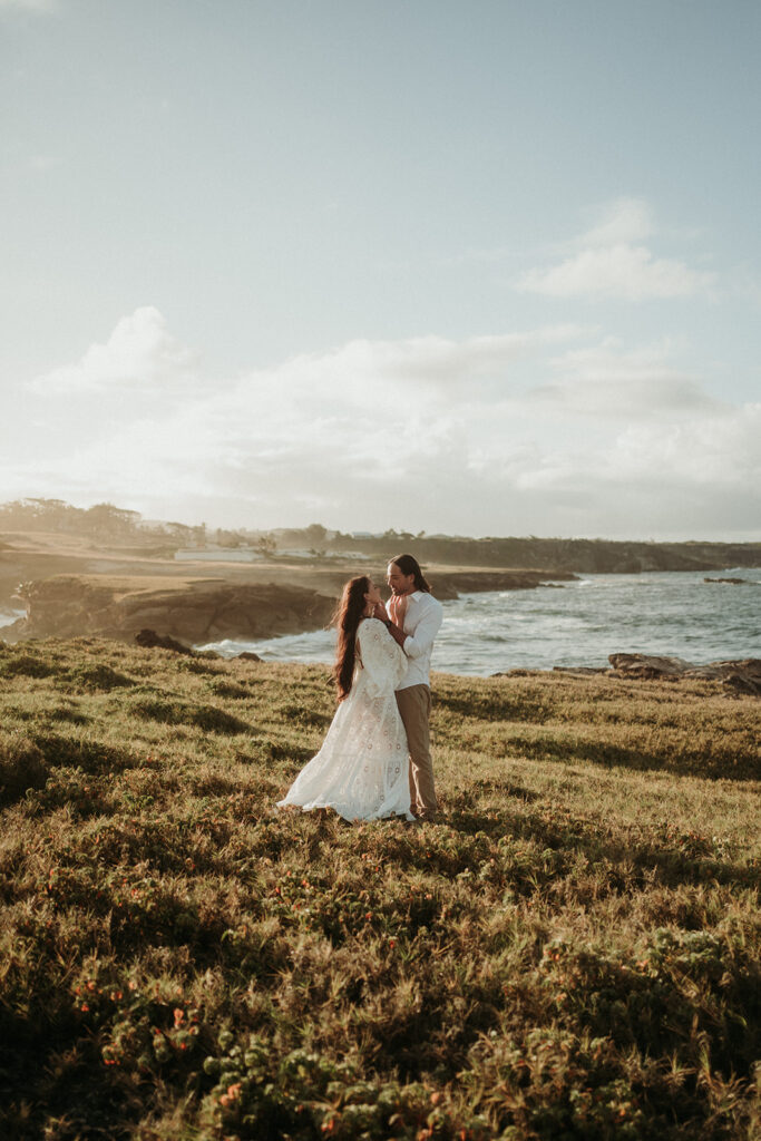 couple posing for their wedding pictures in Barbados