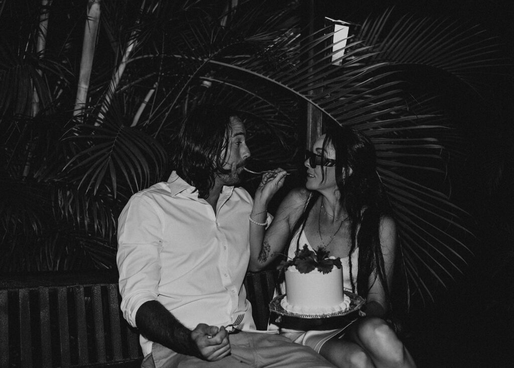 couple posing for their wedding pictures in Barbados